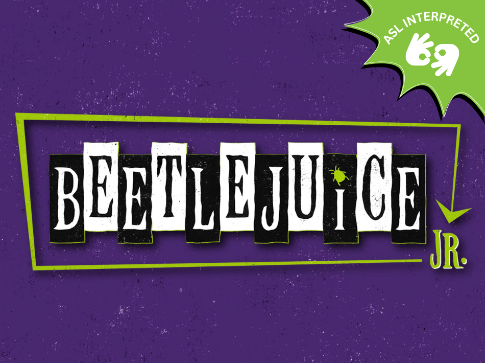 ASL Performances 1 Beetlejuice jr logo, purple background