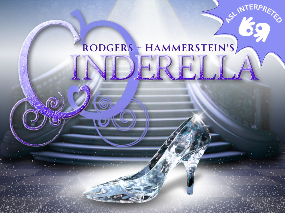 ASL Performances 3 Cinderella Logo, glass slipper, staircase